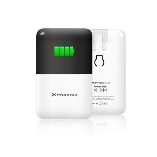 phoenix technologies cargador ac + bateria portatil 2 en 1  phoenix power bank 3000 ma  ipad   iphon