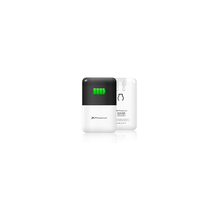 phoenix technologies cargador ac + bateria portatil 2 en 1  phoenix power bank 3000 ma  ipad   iphon