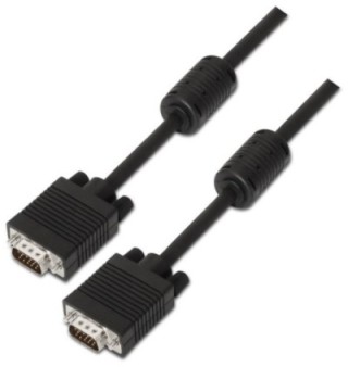 cable aisens svga con ferrita hdb15/m hdb15/m negro 10m