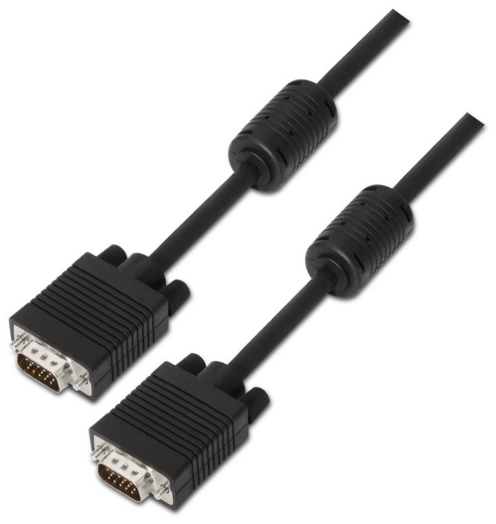 cable aisens svga con ferrita hdb15/m hdb15/m negro 10m