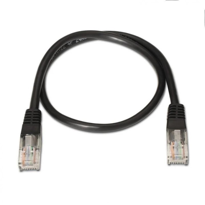 aisens latiguillo rj45 cat.6 utp awg24 negro 0.5m
