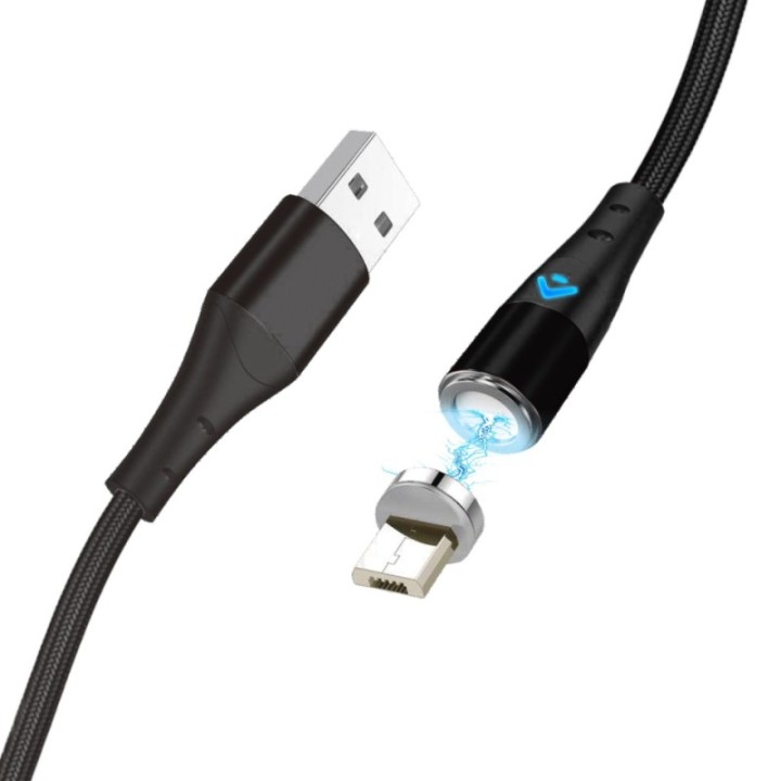 phoenix technologies cable de carga r?pida 3a y datos   magn?tico   micro usb   1 m