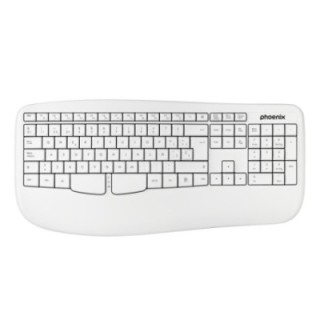 phoenix technologies phoenix k201 teclado ergon?mico inal?mbrico 2.4ghz blanco