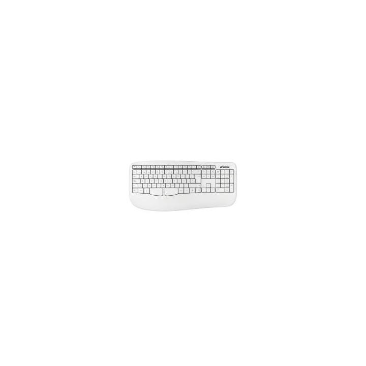 phoenix technologies phoenix k201 teclado ergon?mico inal?mbrico 2.4ghz blanco