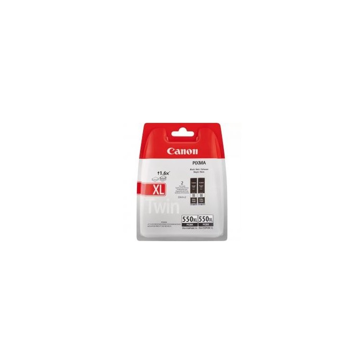 canon pack cartucho tinta canon pgi   550xl negro 2 uds