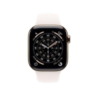 apple smartwatch apple watch series 11?gps + cellular 46mm gold titanium case sport loop m   l