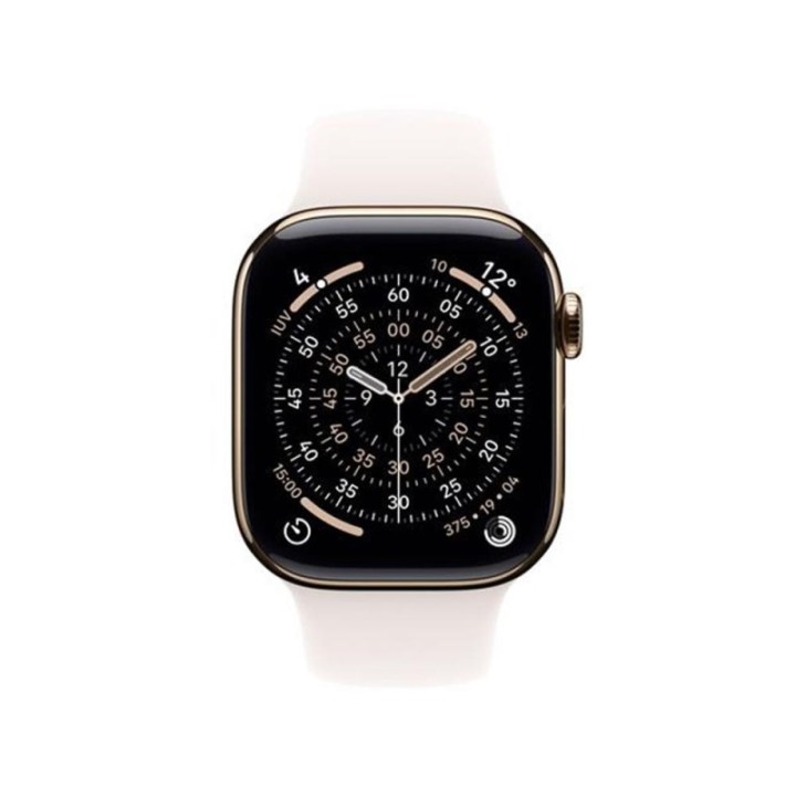 apple smartwatch apple watch series 11?gps + cellular 46mm gold titanium case sport loop m   l