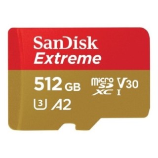 sandisk tarjeta memoria micro secure digital 512gb sandisk extreme clase 10 uhs   i u3 + adaptador