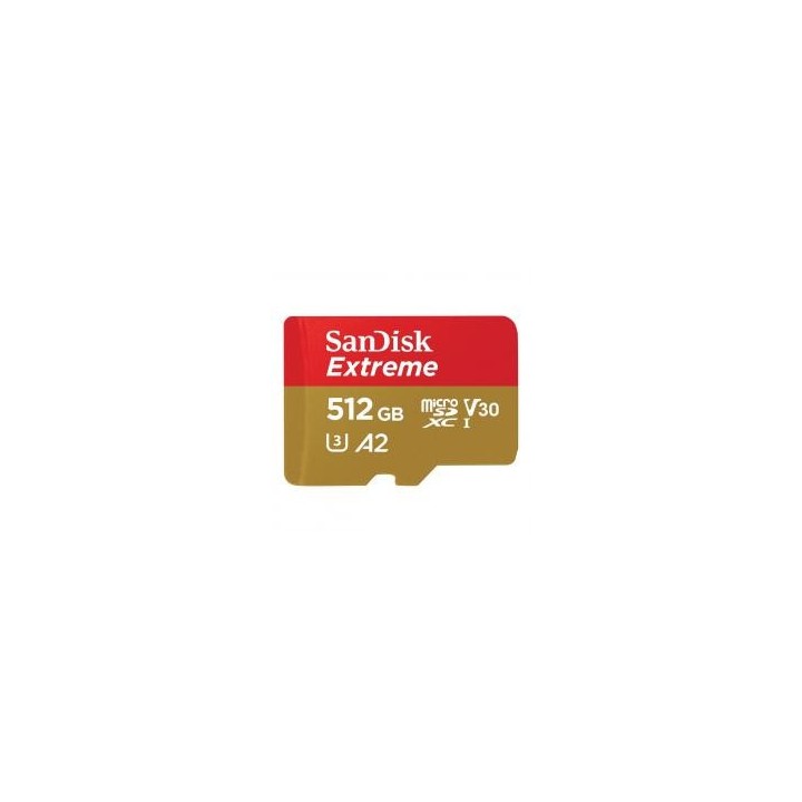 sandisk tarjeta memoria micro secure digital 512gb sandisk extreme clase 10 uhs   i u3 + adaptador