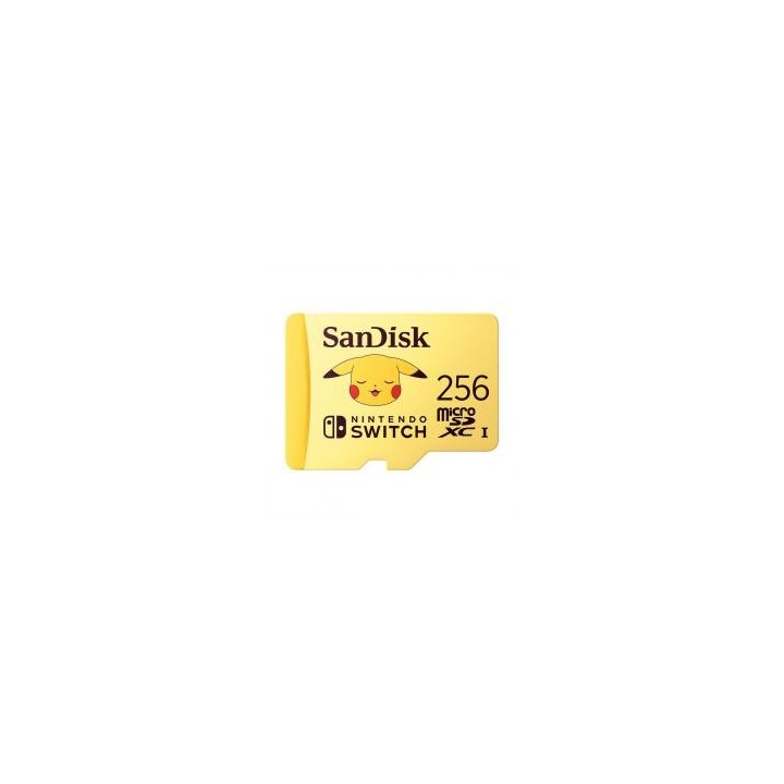 sandisk tarjeta memoria micro secure digital 256gb sandisk nintendo switch pokemon pikachu edition c