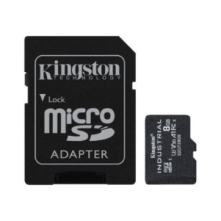 kingston tarjeta memoria micro secure digital sdhc 8gb kingston industrial clase 10 uhs   i u3 + ada