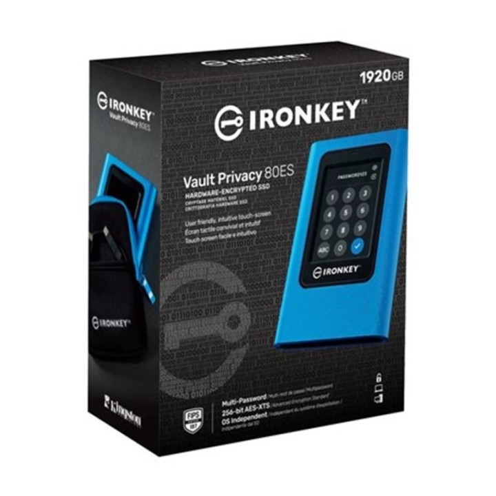kingston disco duro externo ssd kingston ironkey vault privacy 80 1.92tb usb tipo c