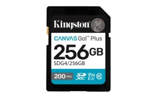 kingston kingston technology 256gb sdxc canvas go plus gen4 200mb/s c10 uhs i u3 v30