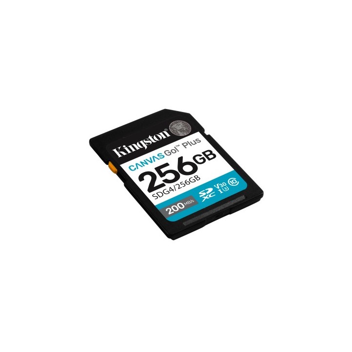 kingston kingston technology 256gb sdxc canvas go plus gen4 200mb/s c10 uhs i u3 v30