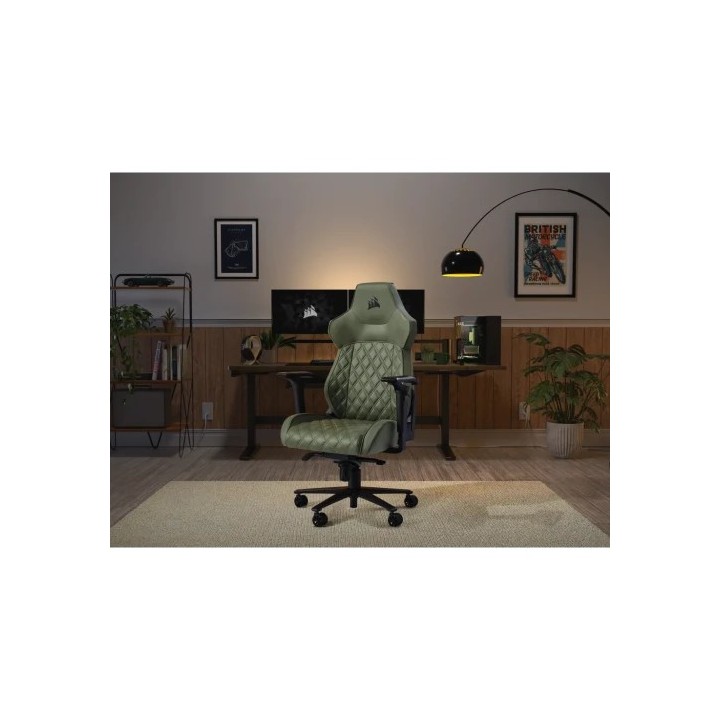 corsair corsair tc500 luxe silla para videojuegos de pc asiento acolchado verde