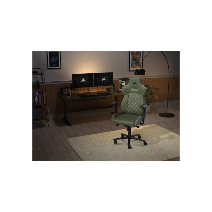 corsair corsair tc500 luxe silla para videojuegos de pc asiento acolchado verde
