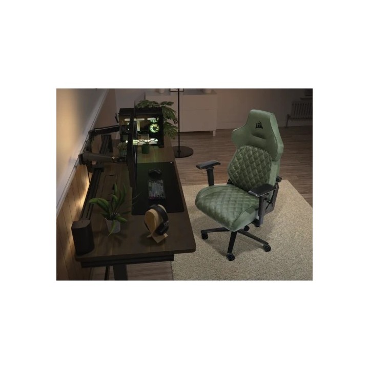 corsair corsair tc500 luxe silla para videojuegos de pc asiento acolchado verde