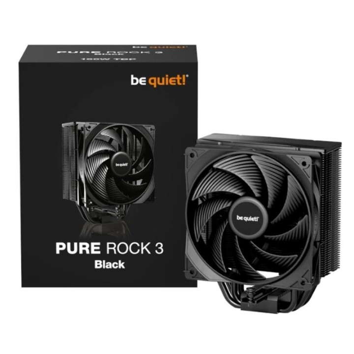 be quiet  ventilador disipador cpu bequiet pure rock 3 120mm negro