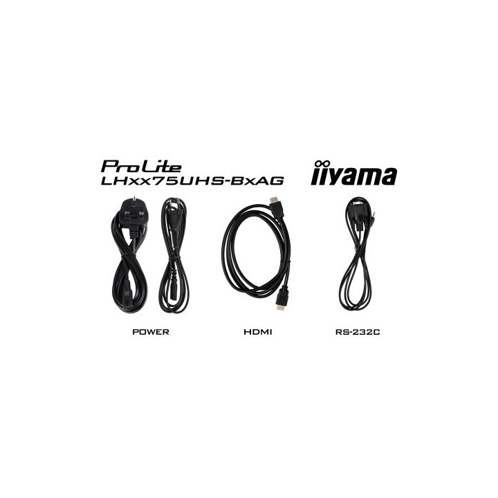 iiyama monitor iiyama 65"  lh6575uhs b1ag 3840x2160, uhd ips panel, operacion 24/7 500cd/m, landscap