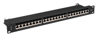 patch panel lanberg 24 puertos 1u 19? cat.7 ftp negro