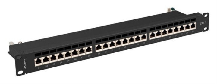 patch panel lanberg 24 puertos 1u 19? cat.7 ftp negro