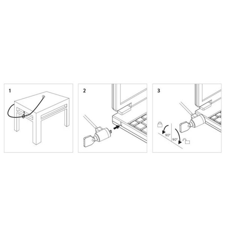 ewent ew1242 cable de seguridad con llave