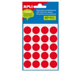 bl. 5h etiq adh apli diam 19mm rojo