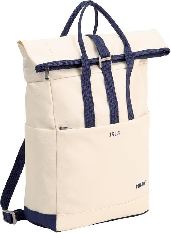 mochila urbana milan enrollable s.1918 beige