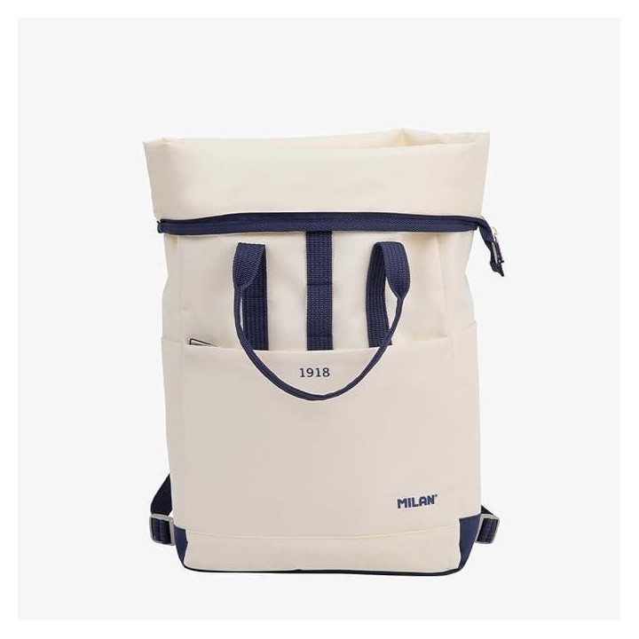 mochila urbana milan enrollable s.1918 beige
