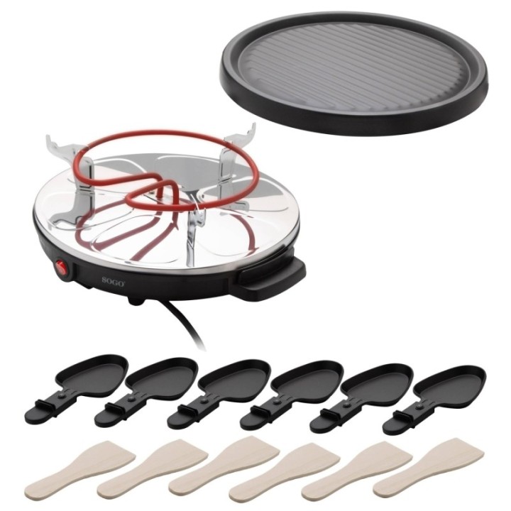 parilla raclette sogo 2 en 1 raclettemagic800