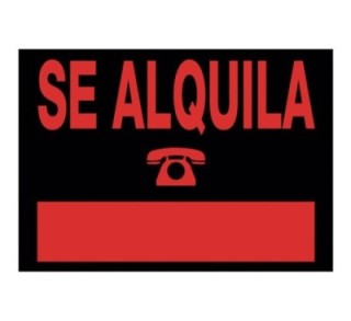 cartel plast 50x70 se alquila archivo 2000 pvc