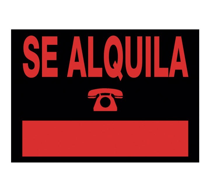 cartel plast 50x70 se alquila archivo 2000 pvc