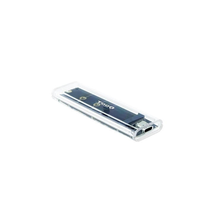tooq caja externa tooq ssd m.2 ngff   nvme transparente rgb