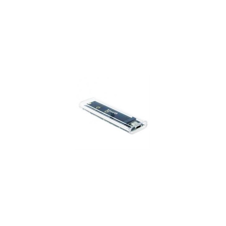 tooq caja externa tooq ssd m.2 ngff   nvme transparente rgb