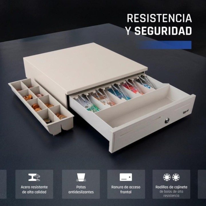 iggual caj?n portamonedas iron 50w 42cm 5+8 blanco