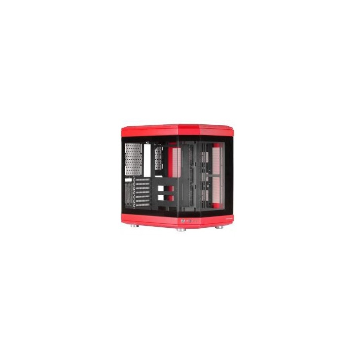 mars gaming caja ordenador mars gaming mc   3t atx cristal templado rojo