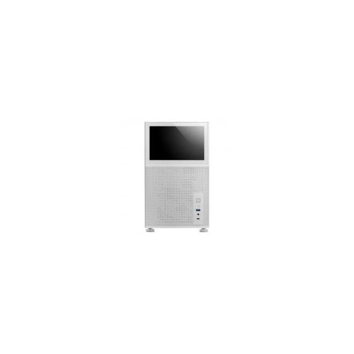 mars gaming caja ordenador mars gaming mclcd matx cristal templado pantalla ips 8 pulgadas blanco