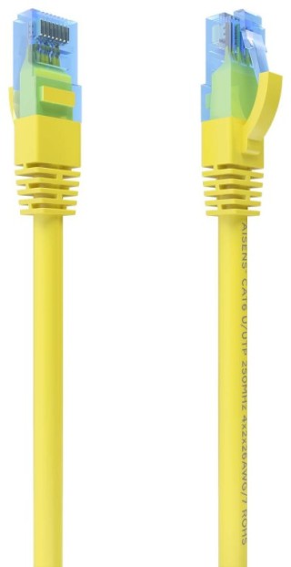 cable red aisens latiguillo rj45 cat.6 utp awg26 cca amarillo 0.75m