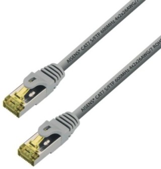 cable red aisens latiguillo rj45 lszh cat.7 sftp pimf 1.0m gris