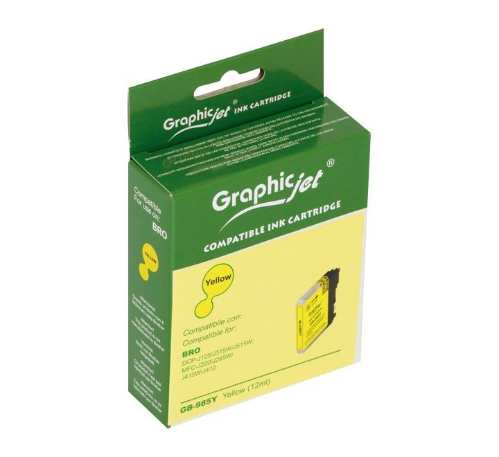 brother cartucho graphicjet lc985y amarillo