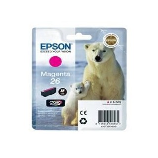 epson cartucho tinta epson t261340 magenta photo 26 xp   600   605   700   800    oso polar