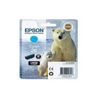 epson cartucho tinta epson t261240 cyan 26 xp   600   605   700   800    oso polar