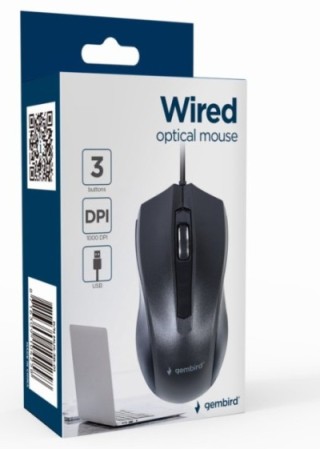 raton gembird mus 3b 01 optico 1000 dpi negro usb