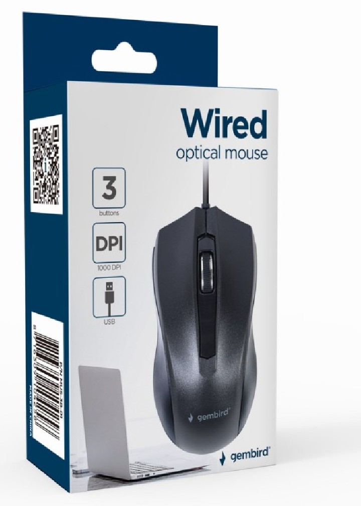 raton gembird mus 3b 01 optico 1000 dpi negro usb