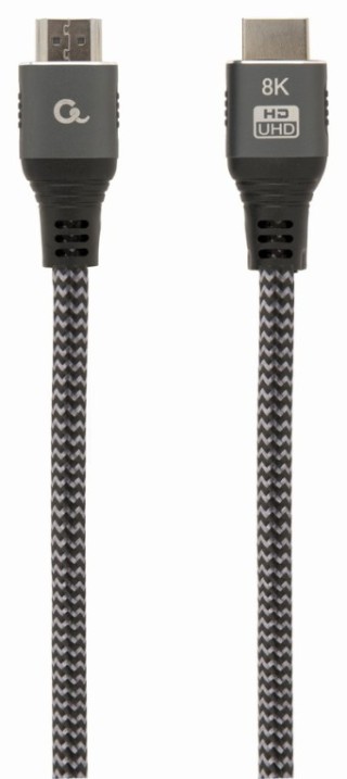 cable trenzado hdmi 2.1 8k 60hz gembird select plus series con ethernet 1m negro