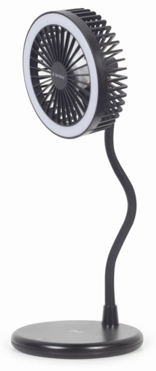 ventilador de sobremesa con lampara y cargador inalambrico