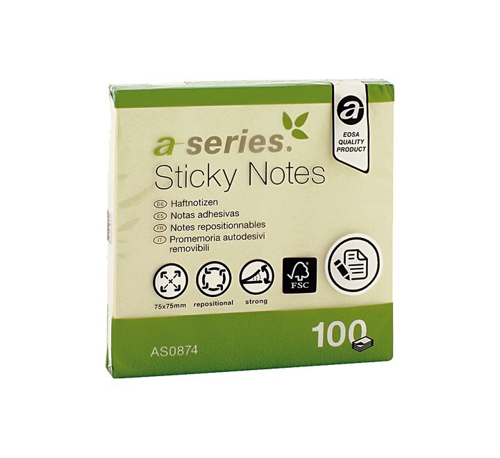 bloc notas a series 100h 75x75mm am as0874