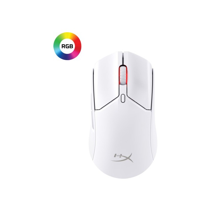hyperx hyperx pulsefire haste 2  raton gaming inalambrico  blanco