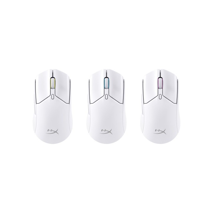 hyperx hyperx pulsefire haste 2  raton gaming inalambrico  blanco