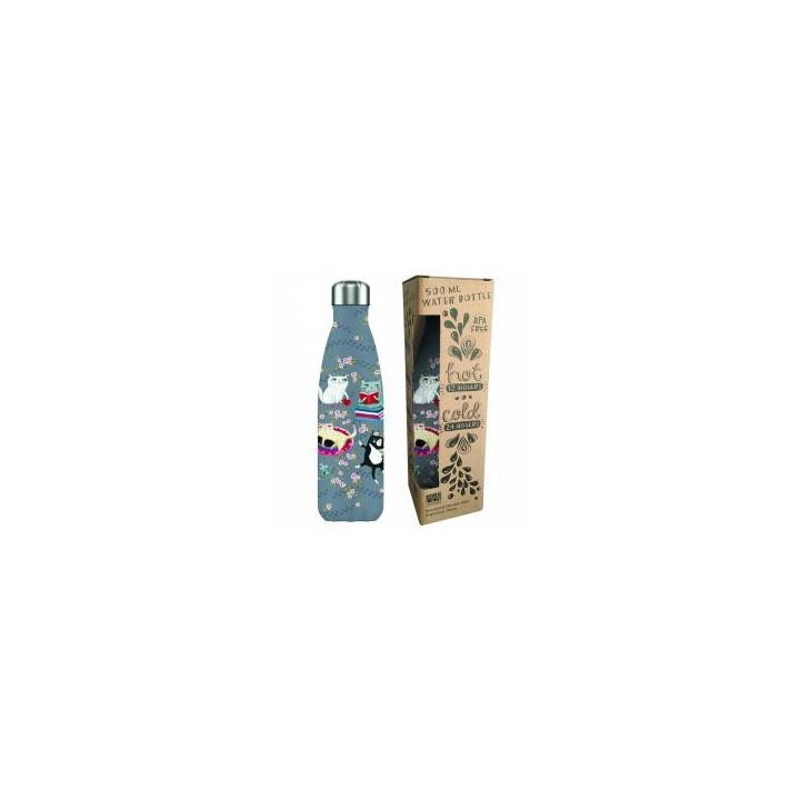 enesco botella isotermica enesco black crazy cats
